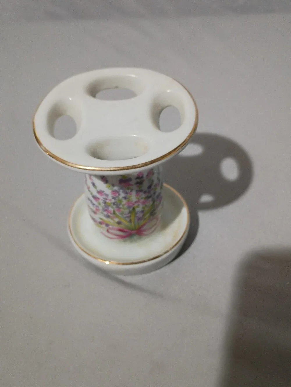 Vintage Porcelain Toothbrush Holder